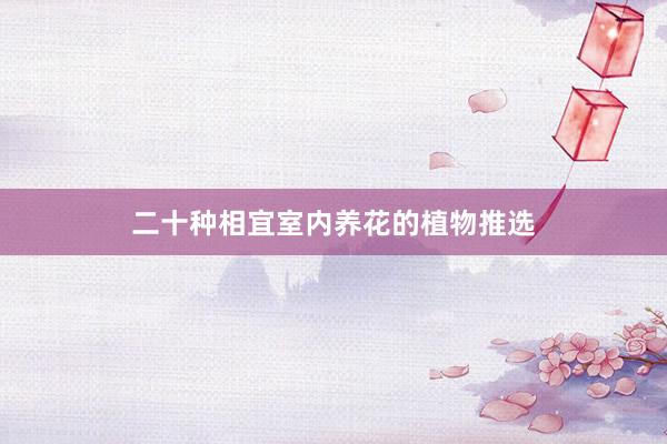 二十种相宜室内养花的植物推选